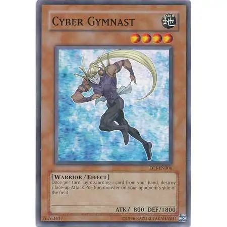 YuGiOh GX Trading Card Game Enemy of Justice Common Cyber Gymnast EOJ-EN006