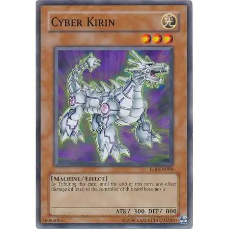 YuGiOh GX Trading Card Game Enemy of Justice Common Cyber Kirin EOJ-EN008