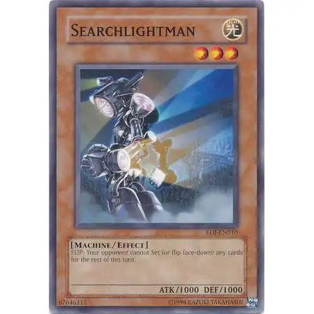 YuGiOh GX Trading Card Game Enemy of Justice Common Searchlightman EOJ-EN010