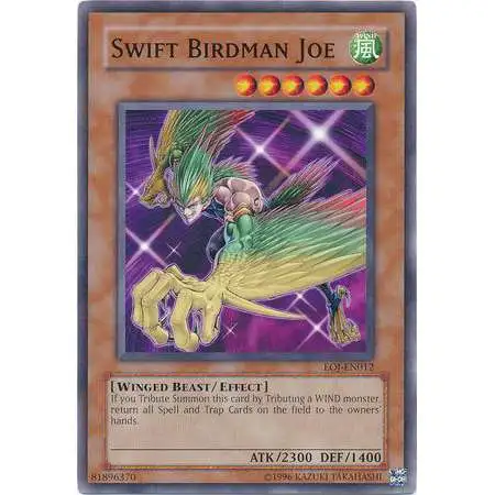 YuGiOh GX Trading Card Game Enemy of Justice Common Swift Birdman Joe EOJ-EN012