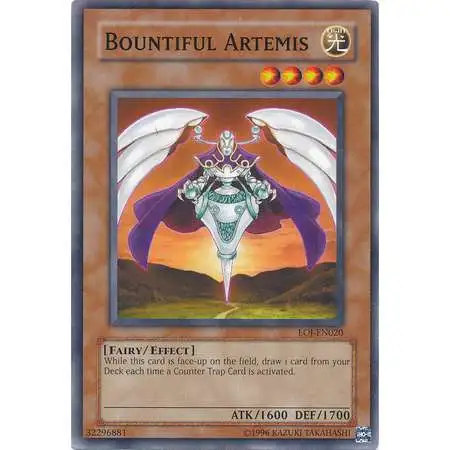 YuGiOh GX Trading Card Game Enemy of Justice Common Bountiful Artemis EOJ-EN020