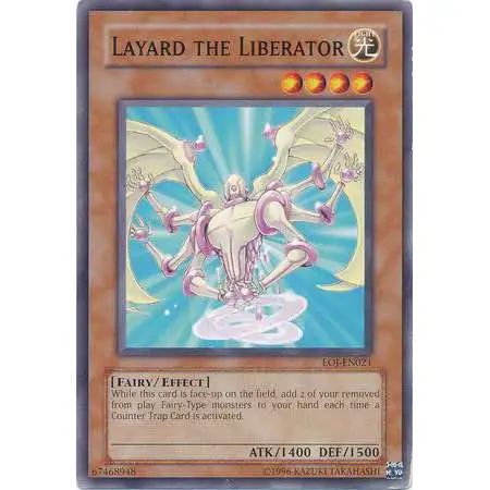 YuGiOh GX Trading Card Game Enemy of Justice Common Layard the Liberator EOJ-EN021