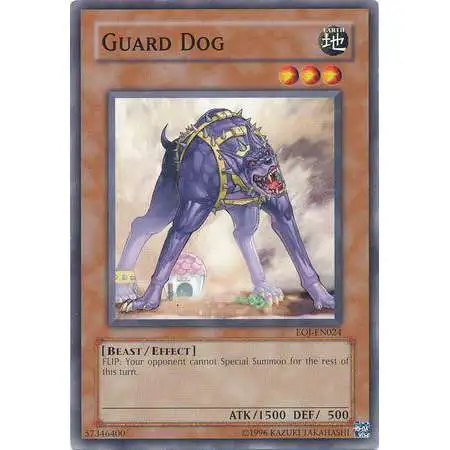 YuGiOh GX Trading Card Game Enemy of Justice Common Guard Dog EOJ-EN024
