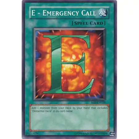 YuGiOh GX Trading Card Game Enemy of Justice Common E - Emergency Call EOJ-EN039
