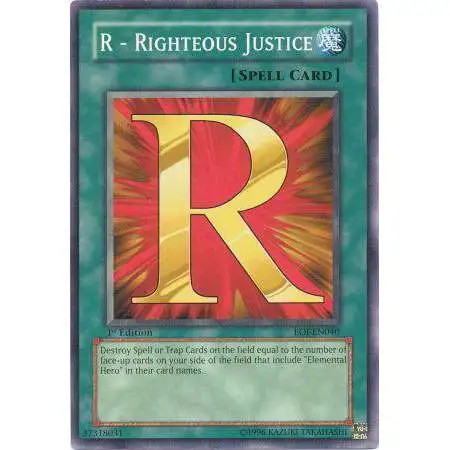 YuGiOh GX Trading Card Game Enemy of Justice Common R - Righteous Justice EOJ-EN040