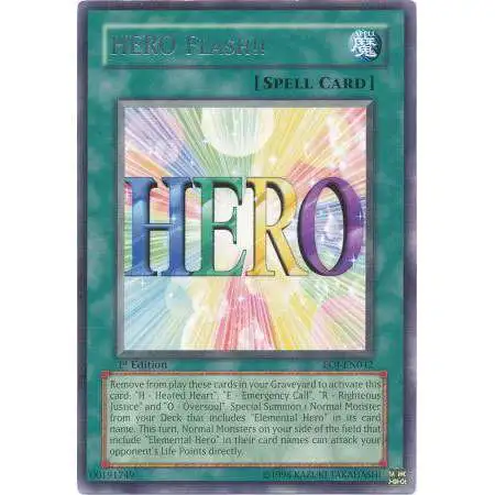YuGiOh GX Trading Card Game Enemy of Justice Rare HERO Flash!! EOJ-EN042