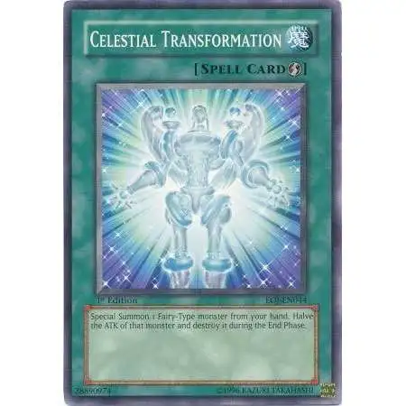 YuGiOh GX Trading Card Game Enemy of Justice Common Celestial Transformation EOJ-EN044