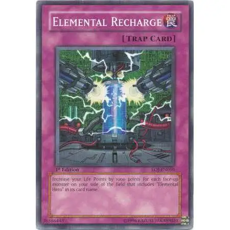 YuGiOh GX Trading Card Game Enemy of Justice Common Elemental Recharge EOJ-EN050