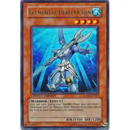 YuGiOh Shonen Jump Ultra Rare Elemental Hero Ocean JUMP-EN013
