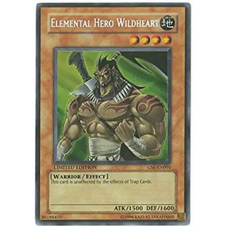 YuGiOh Trading Card Game Special Edition Secret Rare Elemental Hero Wildheart GSE-EN001