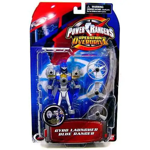 Power Rangers Operation Overdrive Gyro Launcher Blue Ranger Action Figure