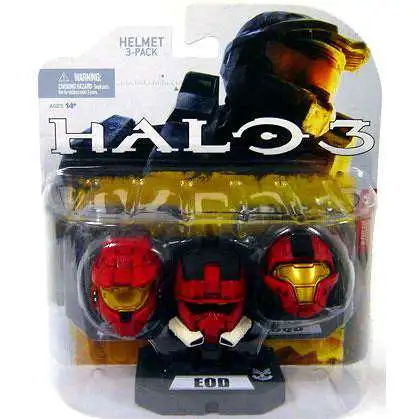 McFarlane Toys Halo Wave 1 Mark VI, EOD & CQB 12-Inch Helmet 3-Pack [Red]