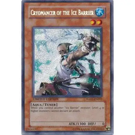 YuGiOh Hidden Arsenal 1 Secret Rare Cryomancer of the Ice Barrier HA01-EN003