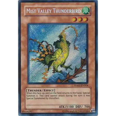 YuGiOh Hidden Arsenal 1 Secret Rare Mist Valley Thunderbird HA01-EN004