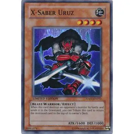 YuGiOh Hidden Arsenal 1 Super Rare X-Saber Uruz HA01-EN012