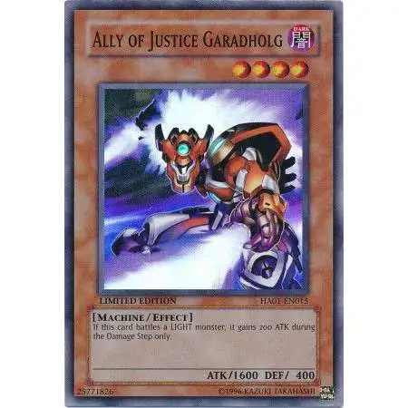 YuGiOh Hidden Arsenal 1 Super Rare Ally of Justice Garadholg HA01-EN015