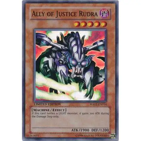 YuGiOh Hidden Arsenal 1 Super Rare Ally of Justice Rudra HA01-EN016