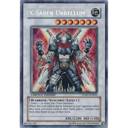 YuGiOh Hidden Arsenal 1 Secret Rare X-Saber Urbellum HA01-EN025
