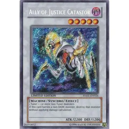 YuGiOh Hidden Arsenal 1 Secret Rare Ally of Justice Catastor HA01-EN026