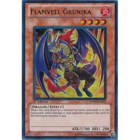 YuGiOh YuGiOh 5D's Hidden Arsenal 2 Super Rare Flamvell Grunika HA02-EN015