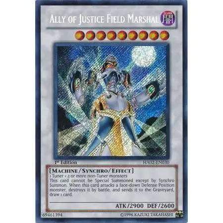 YuGiOh YuGiOh 5D's Hidden Arsenal 2 Secret Rare Ally of Justice Field Marshal HA02-EN030