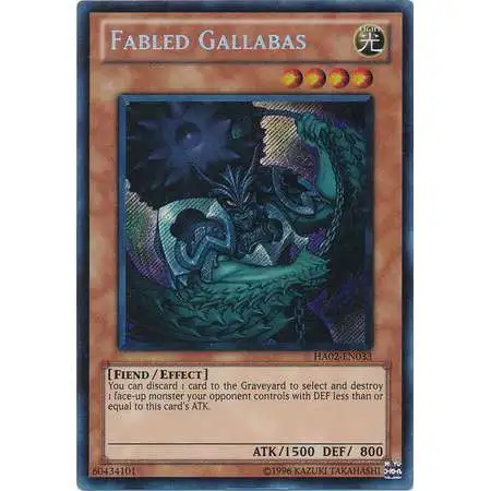 YuGiOh YuGiOh 5D's Hidden Arsenal 2 Secret Rare Fabled Gallabas HA02-EN033