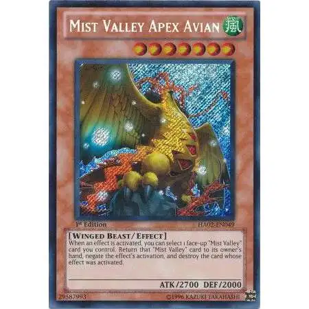 YuGiOh YuGiOh 5D's Hidden Arsenal 2 Secret Rare Mist Valley Apex Avian HA02-EN049
