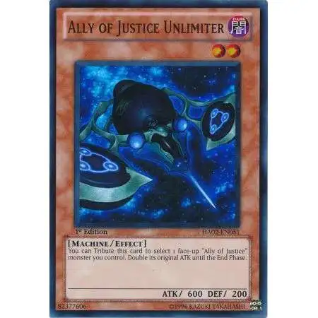 YuGiOh YuGiOh 5D's Hidden Arsenal 2 Super Rare Ally of Justice Unlimiter HA02-EN051