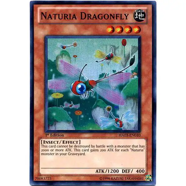 YuGiOh YuGiOh 5D's Hidden Arsenal 3 Super Rare Naturia Dragonfly HA03-EN010