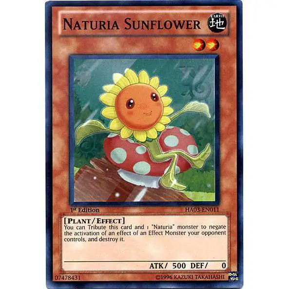 YuGiOh YuGiOh 5D's Hidden Arsenal 3 Super Rare Naturia Sunflower HA03-EN011