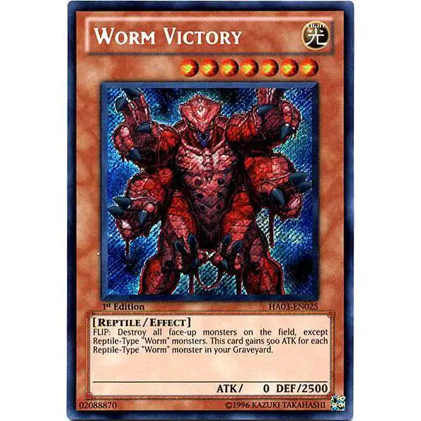 YuGiOh YuGiOh 5D's Hidden Arsenal 3 Secret Rare Worm Victory HA03-EN025