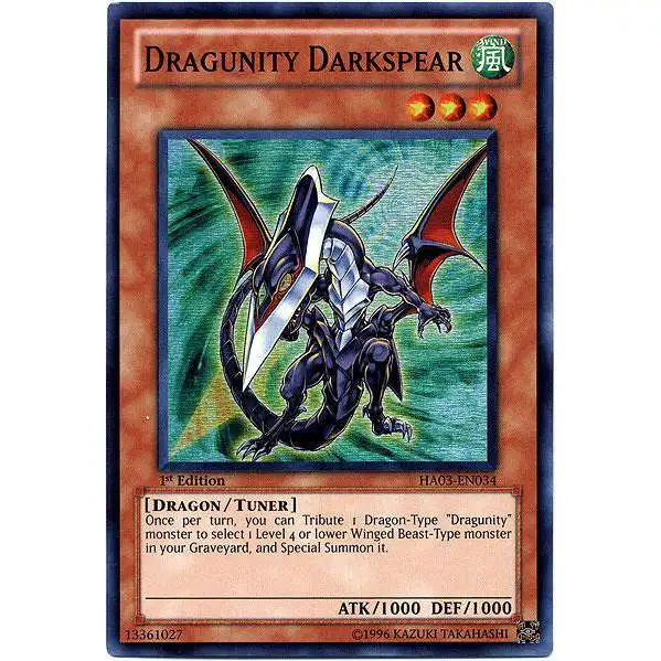 YuGiOh YuGiOh 5D's Hidden Arsenal 3 Super Rare Dragunity Darkspear HA03-EN034
