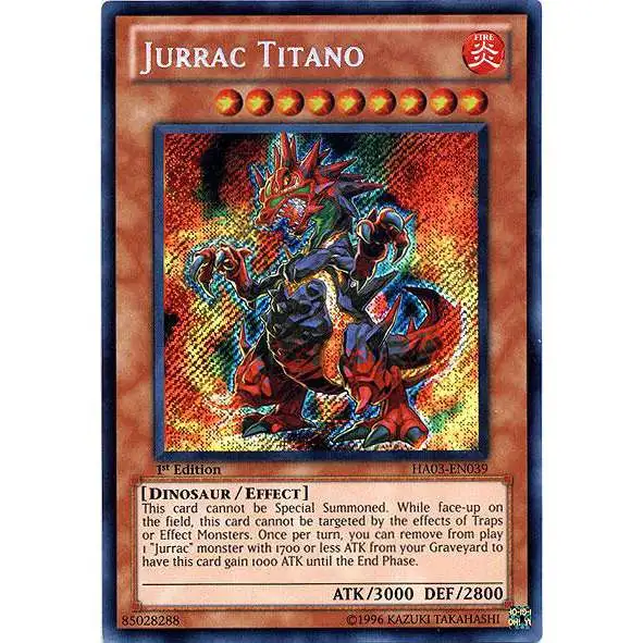 YuGiOh YuGiOh 5D's Hidden Arsenal 3 Secret Rare Jurrac Titano HA03-EN039