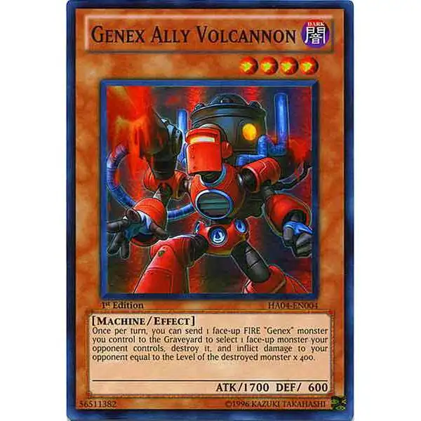 YuGiOh Hidden Arsenal 4: Trishula's Triumph Super Rare Genex Ally Volcannon HA04-EN004