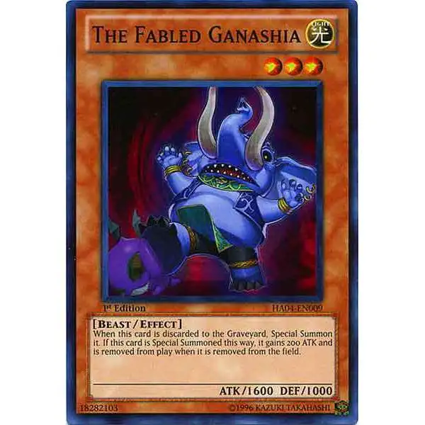YuGiOh Hidden Arsenal 4: Trishula's Triumph Super Rare The Fabled Ganashia HA04-EN009