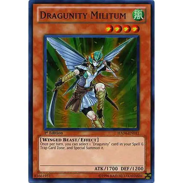 YuGiOh Hidden Arsenal 4: Trishula's Triumph Super Rare Dragunity Militum HA04-EN011