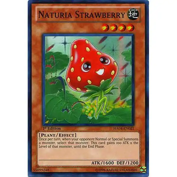YuGiOh Hidden Arsenal 4: Trishula's Triumph Super Rare Naturia Strawberry HA04-EN021