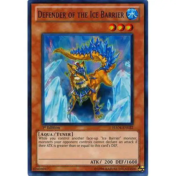 YuGiOh Hidden Arsenal 4: Trishula's Triumph Super Rare Defender of the Ice Barrier HA04-EN022