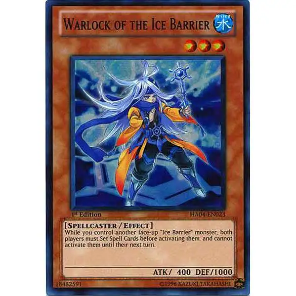 YuGiOh Hidden Arsenal 4: Trishula's Triumph Super Rare Warlock of the Ice Barrier HA04-EN023