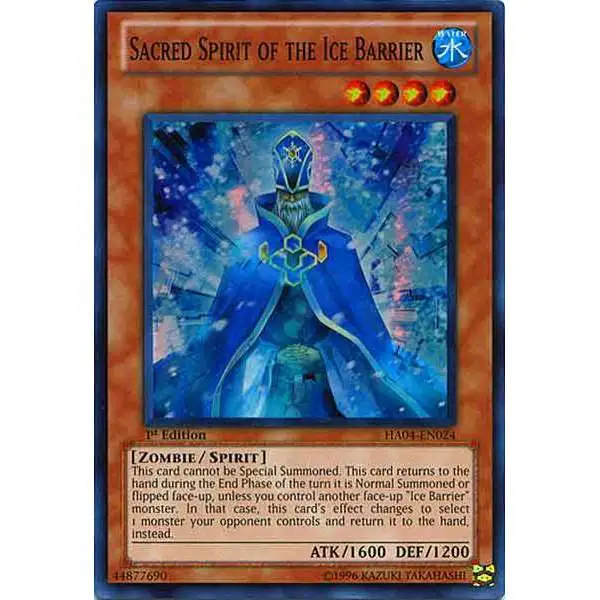 YuGiOh Hidden Arsenal 4: Trishula's Triumph Super Rare Sacred Spirit of the Ice Barrier HA04-EN024