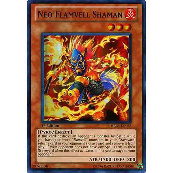 YuGiOh Hidden Arsenal 4: Trishula's Triumph Super Rare Neo Flamvell Shaman HA04-EN033
