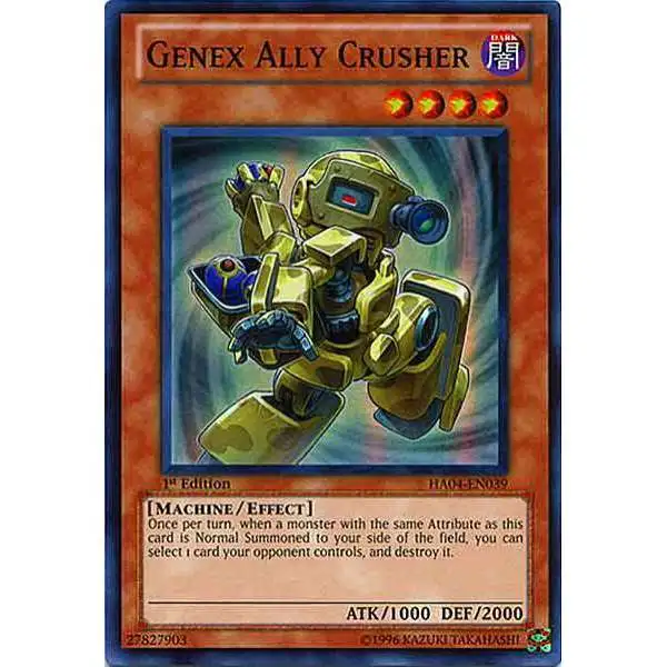 YuGiOh Hidden Arsenal 4: Trishula's Triumph Super Rare Genex Ally Crusher HA04-EN039