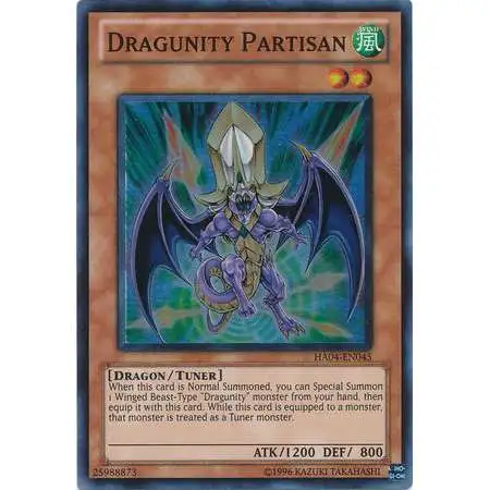 YuGiOh Hidden Arsenal 4: Trishula's Triumph Super Rare Dragunity Partisan HA04-EN045