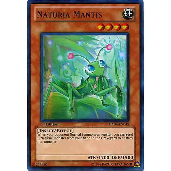 YuGiOh Hidden Arsenal 4: Trishula's Triumph Super Rare Naturia Mantis HA04-EN049