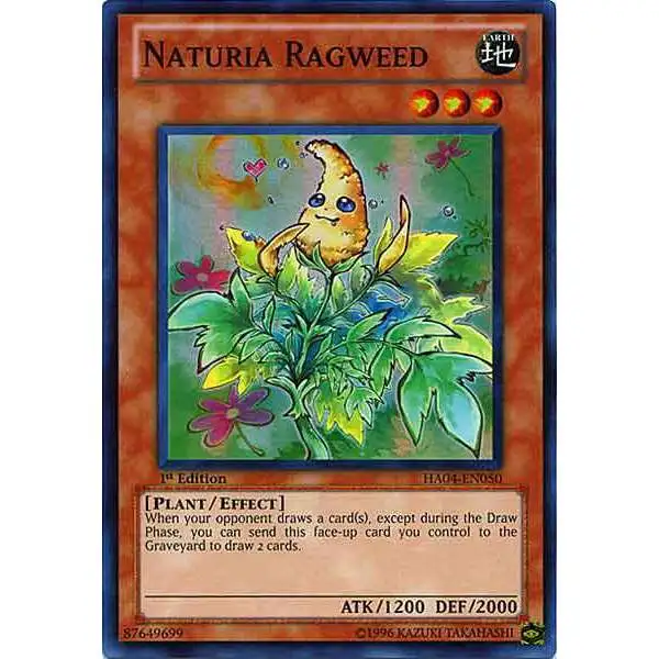 YuGiOh Hidden Arsenal 4: Trishula's Triumph Super Rare Naturia Ragweed HA04-EN050