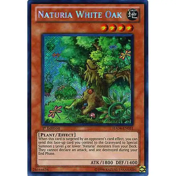 YuGiOh Hidden Arsenal 4: Trishula's Triumph Secret Rare Naturia White Oak HA04-EN051