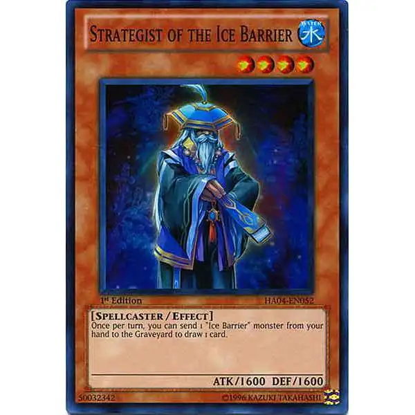 YuGiOh Hidden Arsenal 4: Trishula's Triumph Super Rare Strategist of the Ice Barrier HA04-EN052