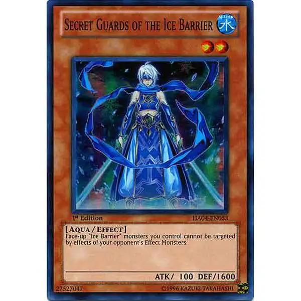 YuGiOh Hidden Arsenal 4: Trishula's Triumph Super Rare Secret Guards of the Ice Barrier HA04-EN053