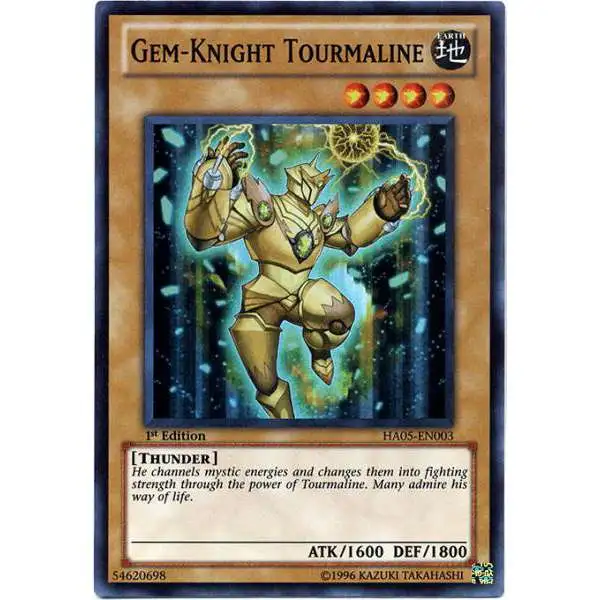 YuGiOh YuGiOh 5D's Hidden Arsenal 5: Steelswarm Invasion Super Rare Gem-Knight Tourmaline HA05-EN003