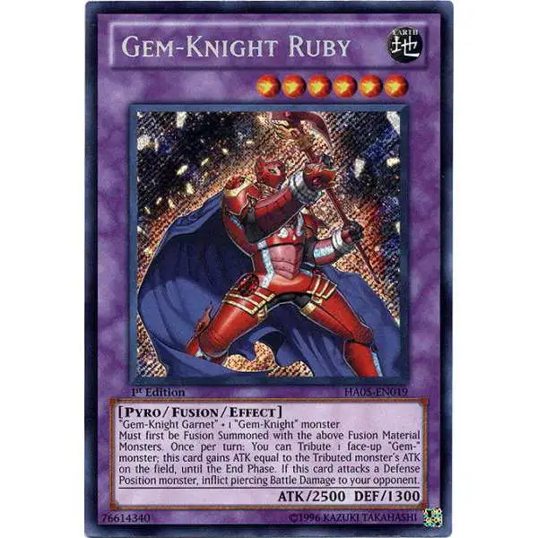 YuGiOh YuGiOh 5D's Hidden Arsenal 5: Steelswarm Invasion Secret Rare Gem-Knight Ruby HA05-EN019